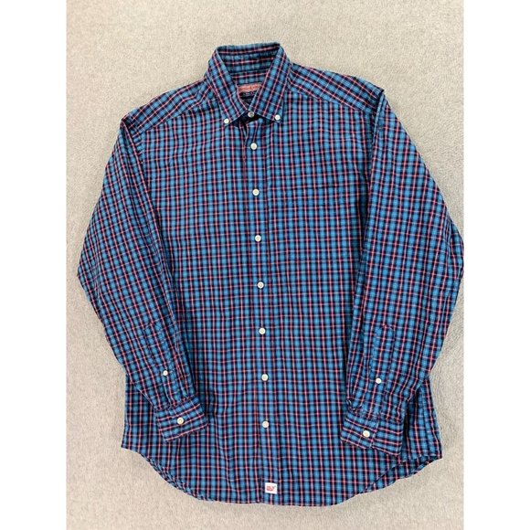 Vineyard Vines 100% Cotton Plaid Button Down Murray Shirt (Men's‎ Medium) Blue - Picture 1 of 11